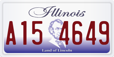 IL license plate A154649