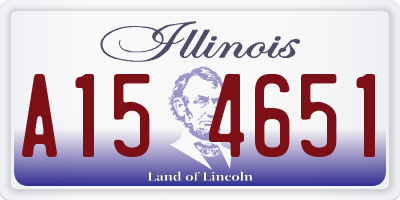 IL license plate A154651