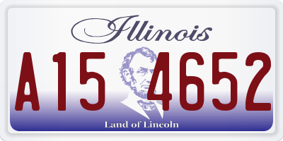 IL license plate A154652
