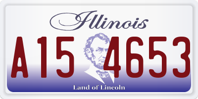 IL license plate A154653