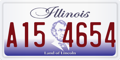 IL license plate A154654