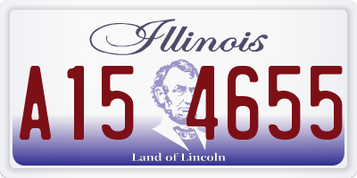 IL license plate A154655