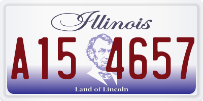 IL license plate A154657