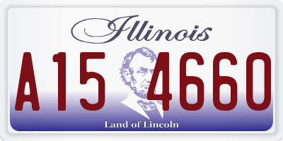 IL license plate A154660