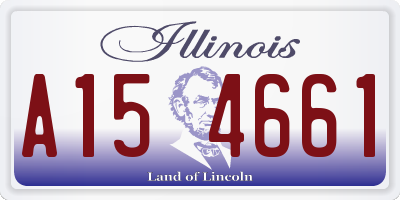 IL license plate A154661