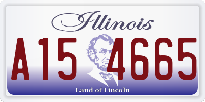 IL license plate A154665