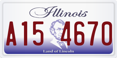 IL license plate A154670