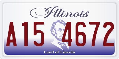 IL license plate A154672