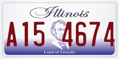 IL license plate A154674