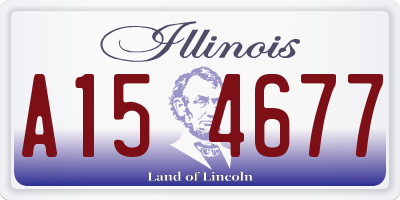 IL license plate A154677
