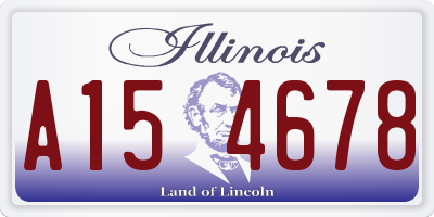 IL license plate A154678