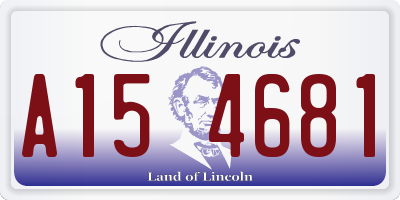 IL license plate A154681