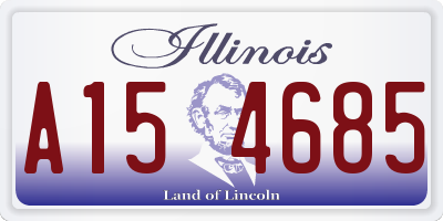 IL license plate A154685