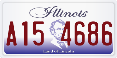 IL license plate A154686