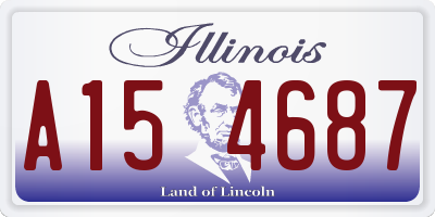 IL license plate A154687