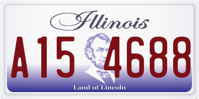 IL license plate A154688