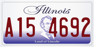 IL license plate A154692