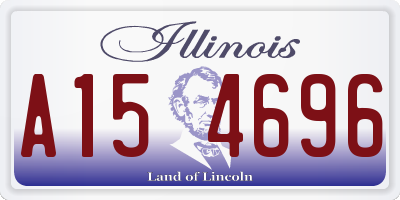 IL license plate A154696