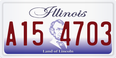 IL license plate A154703