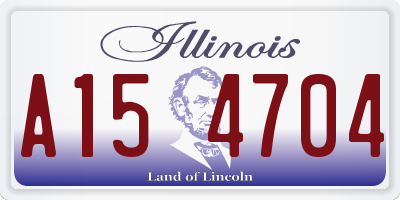IL license plate A154704