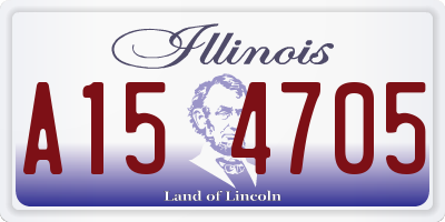 IL license plate A154705