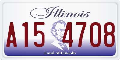 IL license plate A154708