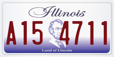IL license plate A154711