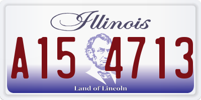 IL license plate A154713