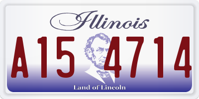 IL license plate A154714