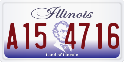IL license plate A154716