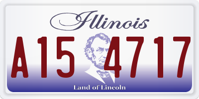 IL license plate A154717