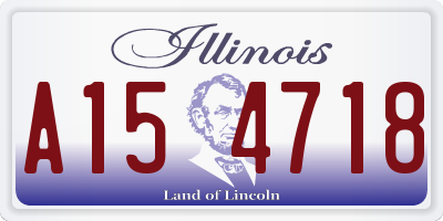 IL license plate A154718
