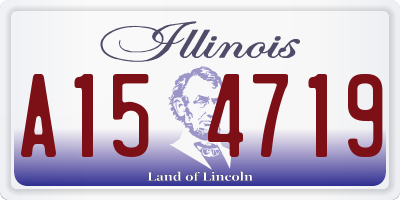 IL license plate A154719