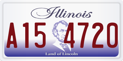 IL license plate A154720
