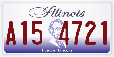 IL license plate A154721