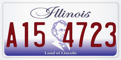 IL license plate A154723