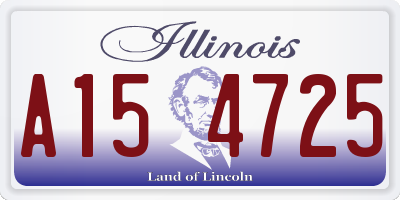 IL license plate A154725