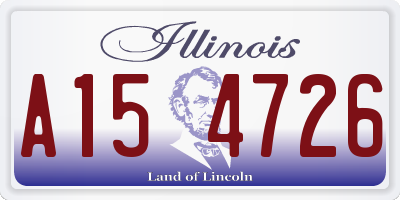 IL license plate A154726