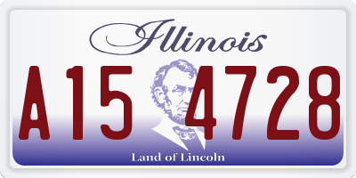 IL license plate A154728