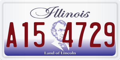 IL license plate A154729