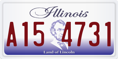 IL license plate A154731