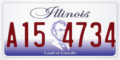 IL license plate A154734