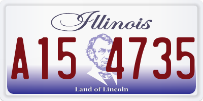 IL license plate A154735