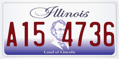 IL license plate A154736
