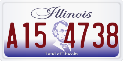 IL license plate A154738
