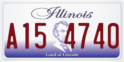IL license plate A154740