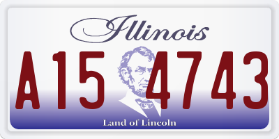 IL license plate A154743