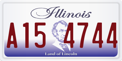 IL license plate A154744