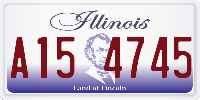 IL license plate A154745