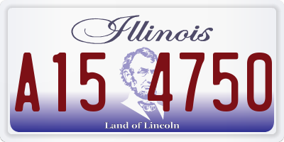 IL license plate A154750